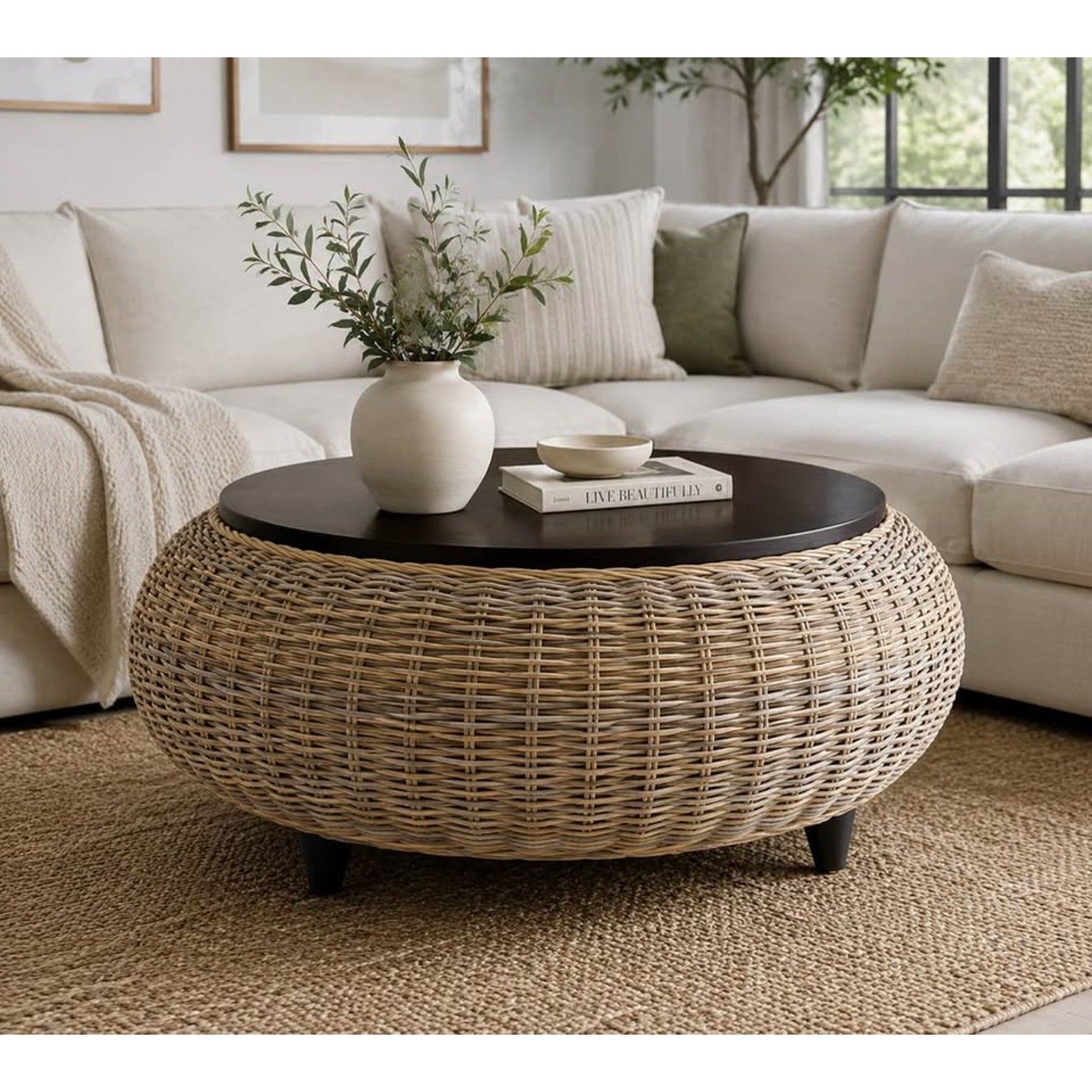 New Cocktail Ottoman / Coffee Table Bayou Breeze Felipe Open Box Delivery Available