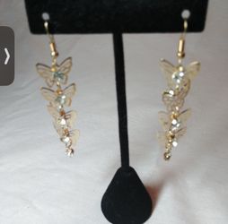 Crystal Charms Gold Plated earrings