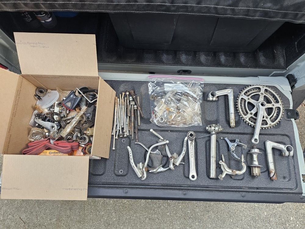 Box of Bike Parts