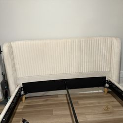 Queen Suede Bedframe