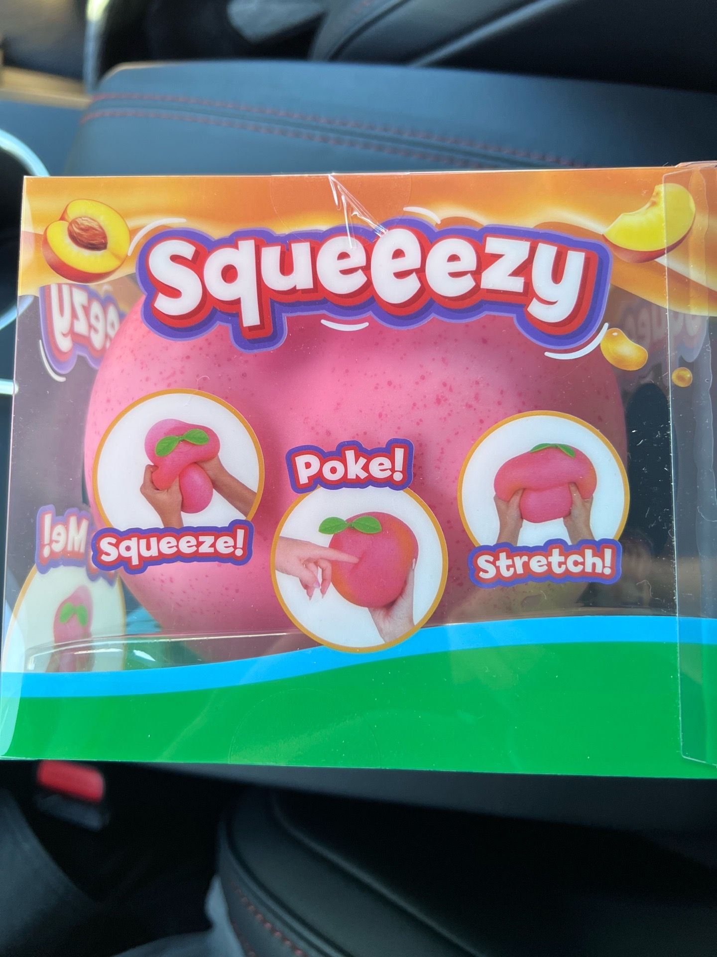 Squeeezy Peach Sensory Stress Toy – Squish, Stretch e& Poke Fun