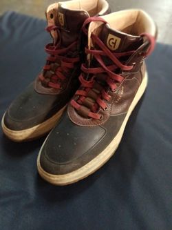 Haan men's premium leather high-top sneakers, size 11M