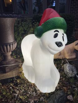 Polar Bear Vintage Christmas Blow Mold  