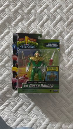 Mighty Morphin Power Rangers Auto Morphin Tommy Green Ranger Head-Flippin (New)