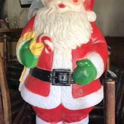 Vintage Santa  Plastics About 3 Feet Tall  Same Sells At Etsy For $325 