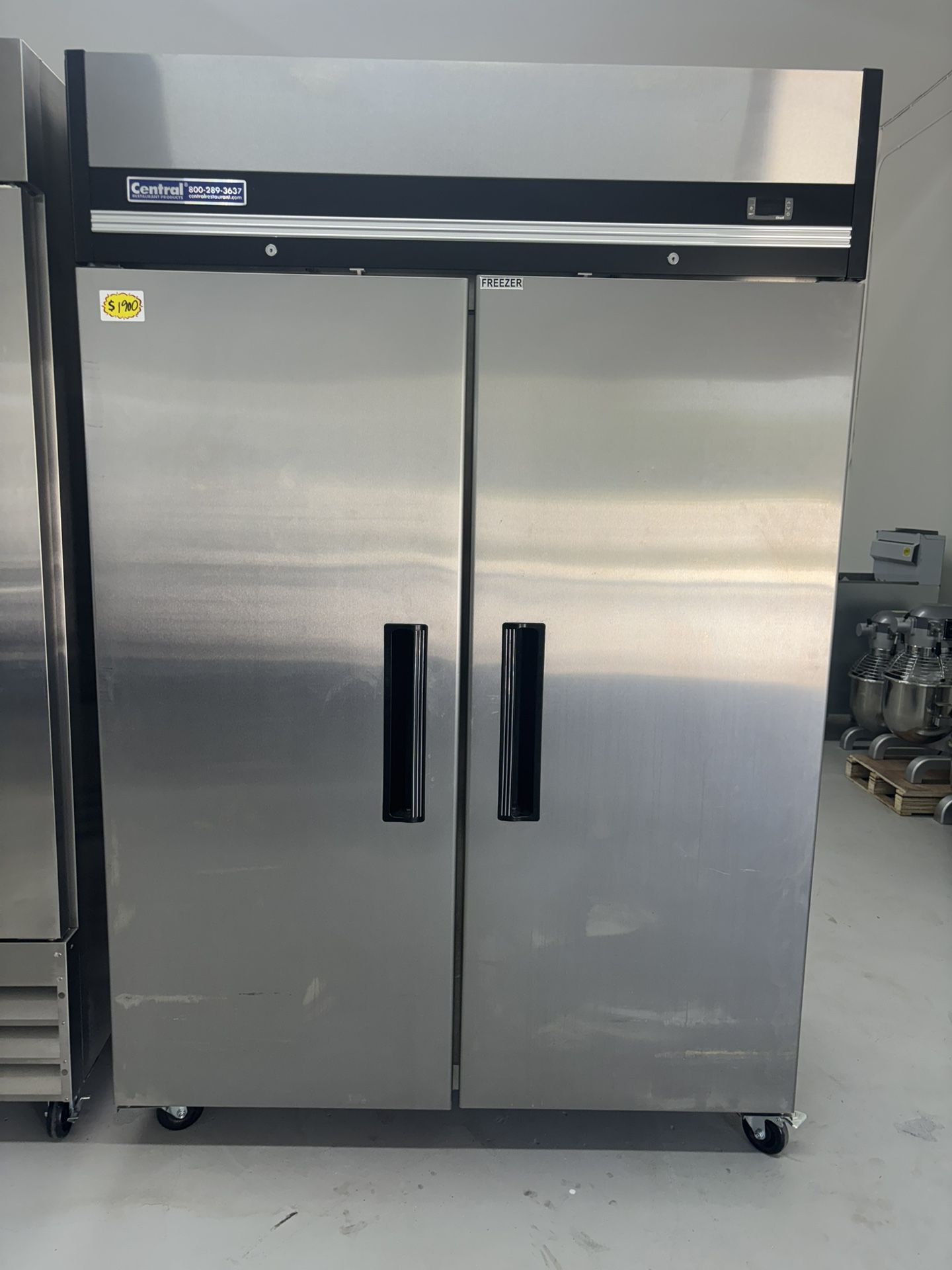 FREEZER TWO DOOR STAINLESS STELL