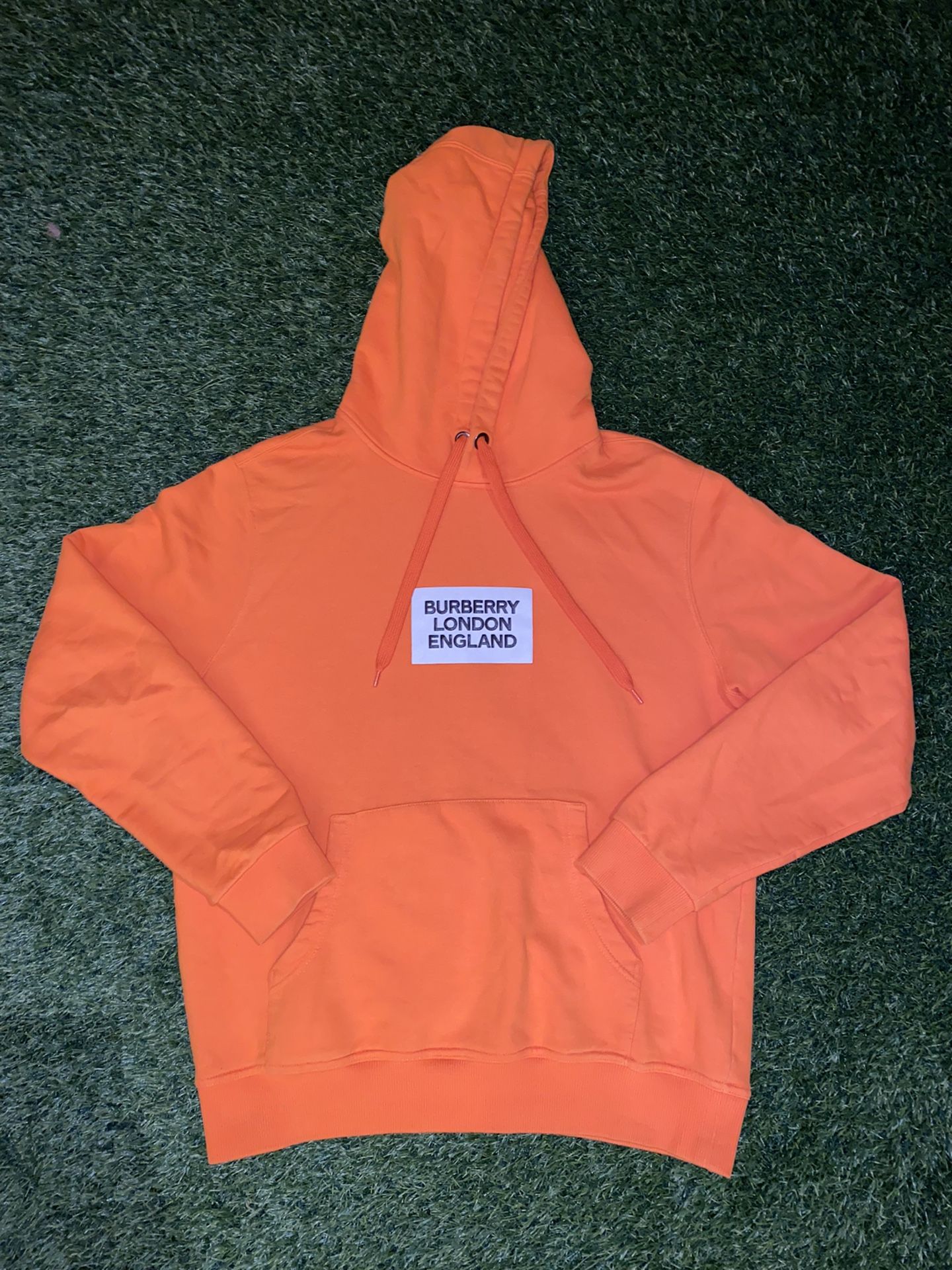 Orange Burberry London Hoodie (Small)