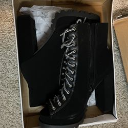 Black Sued Boots