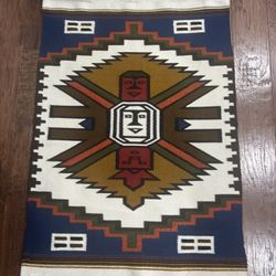 Native American Handmade Wool Wall Hanging/rug From Equador