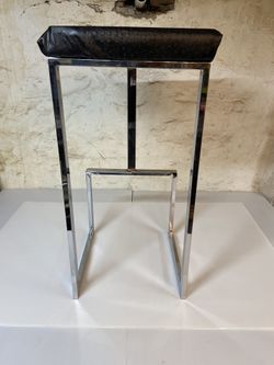 Mid Century Chrome Stool 