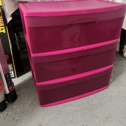 Plastic Pink Drawers 