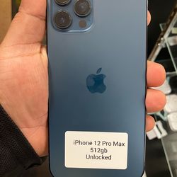 iPhone 12 Pro Max 512gb Unlocked Cash or $10 down
