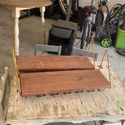 Two Wooden Wine Glass Shelves 