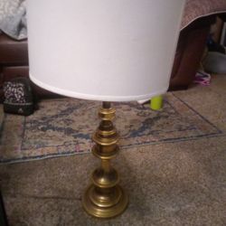 Stiffel Antique Brass Table Lamp With Shade