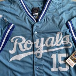 Kansas City Royals Throwback Retro Jersey Men’s Large Carlos Beltran