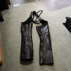 Women’s leather chaps.
