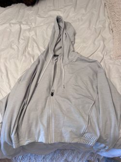 Puma Light Gray Full-Zip Hoodie
