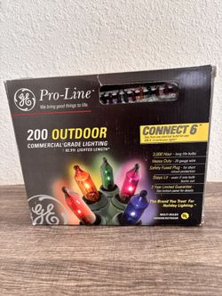 GE Pro-Line 200 Outdoor Christmas Lights – Multicolor – Commercial Grade – NEW