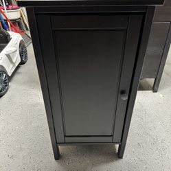 IKEA Night Stand Narrow Storage Cabinet Black Brown