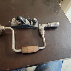 Antique Drill And Hand Planner