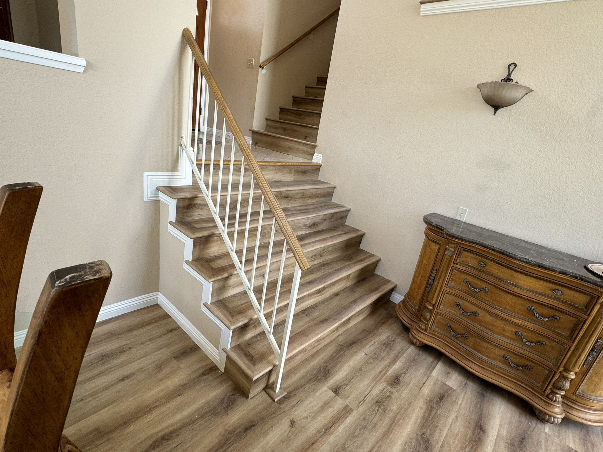 Luxury Vinyl Flooring And Baseboard