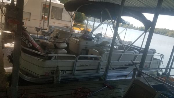 2008 fishing barge21 pontoon boat