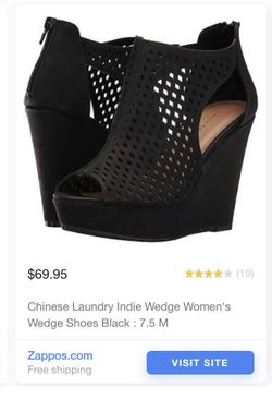 Black wedges. Size 8.5