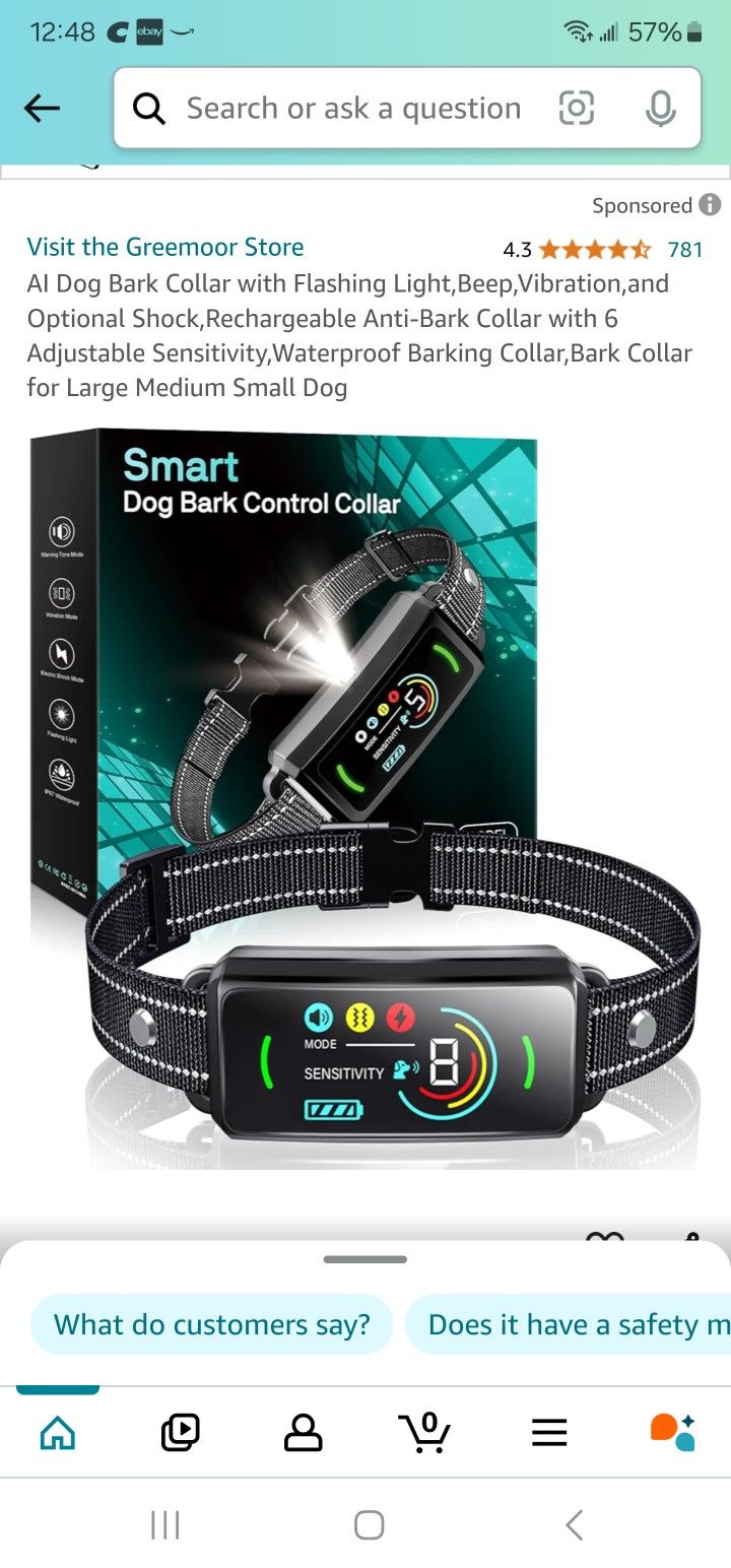 Dog Collar With Flashing Light 