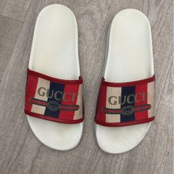 Gucci stripe slides size 7.5 womens
