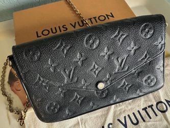 Louis Vuitton Embossed Shoulder Bag Black