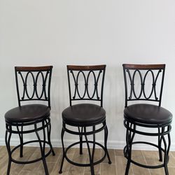 Better Homes & Gardens Indoor  Adjustable 24" or 29" Swivel Barstool, Oil Rubbed Bronze