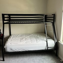 Twin over Full Metal bunk bed-Free mattress 