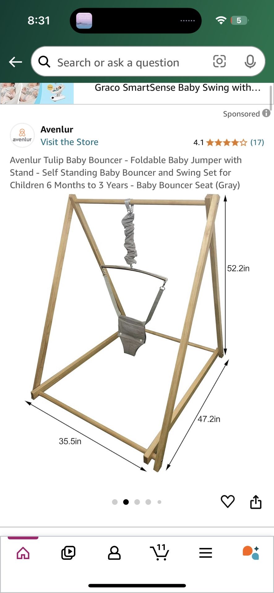 Avenlur Baby Foldable Bouncer / Jumper