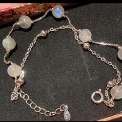 Natural Moonstone Silver Bracelet  925