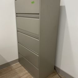 Two Office 4 Drawer File Cabinets