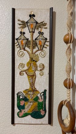 Vintage MCM Gravel Pebble Art