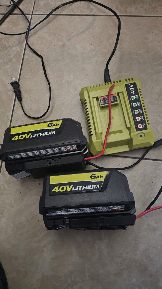 Ryobi 40v Batteries And Charger
