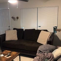 Brown And Tan Used Couch 