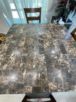 Granite high table and 4 chairs
