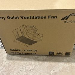 TechDrive - Super quiet 70CFM Bathroom Exhaust Fan 