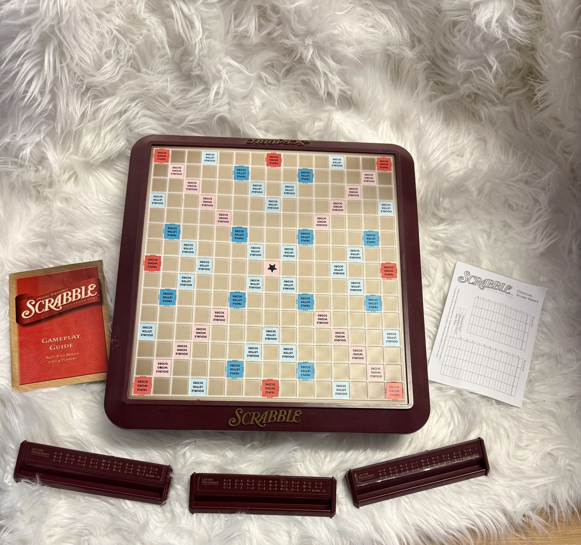 Scrabble Deluxe Board Game Turntable - NO box and NO letter tiles
