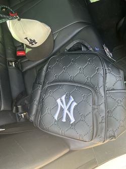 NY Yankees Black Embossed Backpack