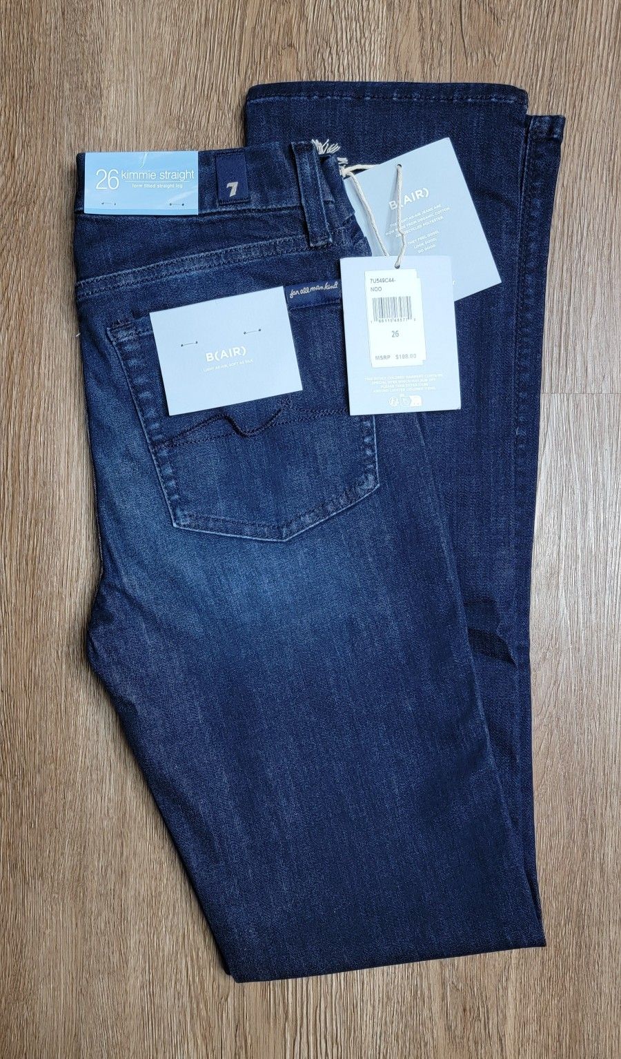 7 For All Mankind B(AIR) Straight leg Jeans Size 26
