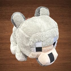 MINECRAFT MOJANG JINX GRAY BABY WOLF STUFFED ANIMAL 8x6”