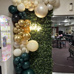 Grasss Wall With Balloons 