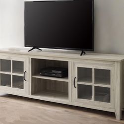Large 70 Inch Birch Color TV Entertainment Center Console- New