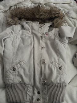 Abercrombie fur jacket 2000s
