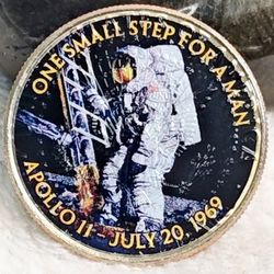 #526 Colorized Kennedy Coin