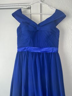 Women Royal Blue Dress Size L- Adjustable 