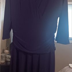 Cinch Waist Purple Dress